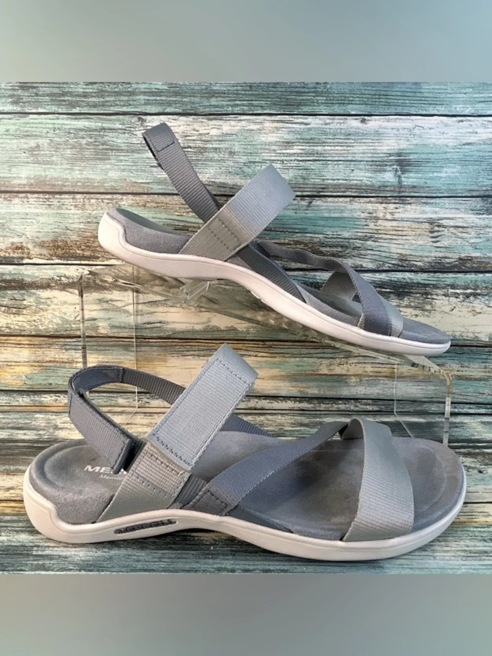 Merrell Monument Sandals Womens Size 6 Gray Casual Comfort Walking Summer Shoes